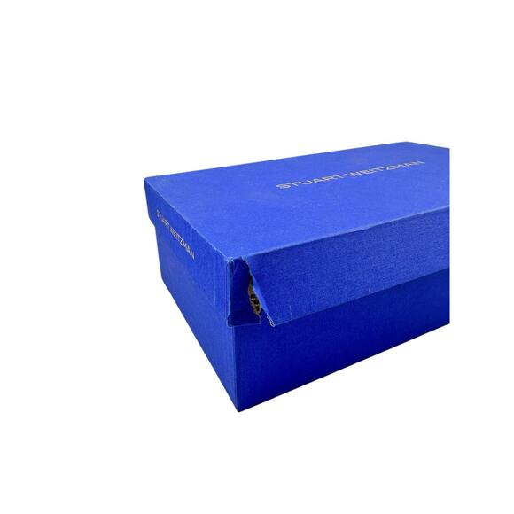 STUART WEITZMAN Silver & Black Cap Toe Leather Eden Cross-Strap Ballet Flats 7.5 - Picture 13 of 16